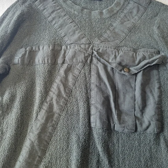 ASOS army green chest pocket sweater XXS - Picture 3 of 5